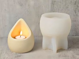 Molde silicona porta vela GOTA